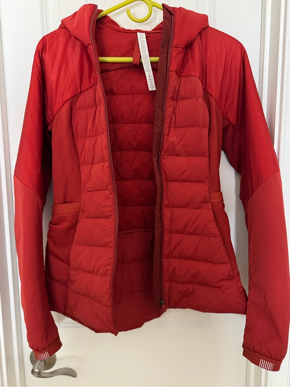 lululemon athletica Red Quilted Hooded Puffer